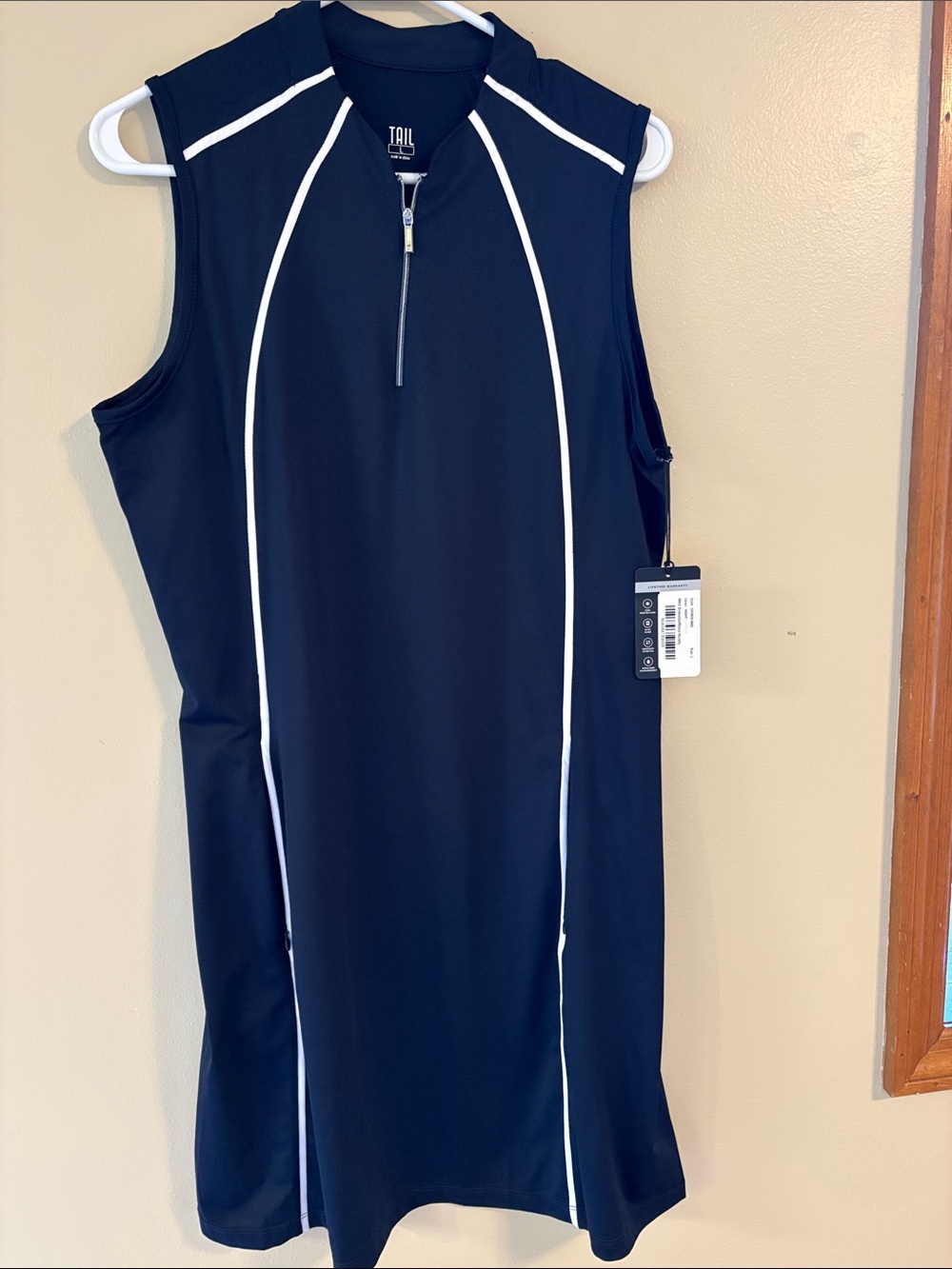 Tail Activewear Mika Golf Dress L Navy White UPF 50 NWT